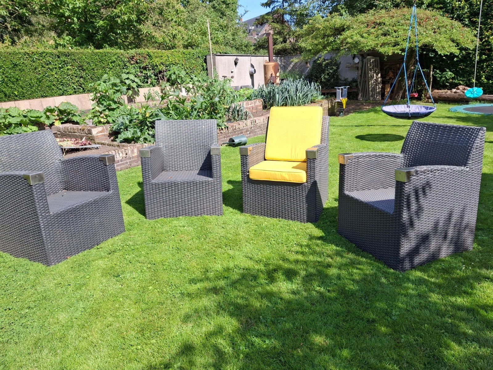 6 rotan tuinstoelen, Ophalen