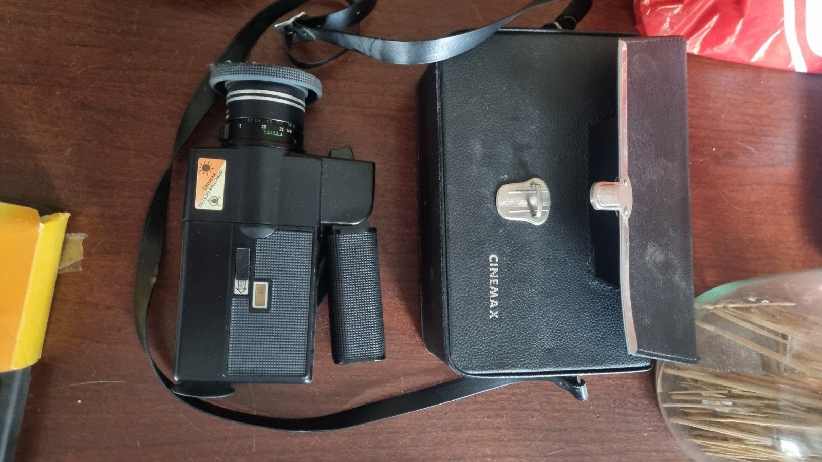 Vintage Cinemax 8mm filmcamera met draagtas, Ophalen of Verzenden, 8mm, Camera