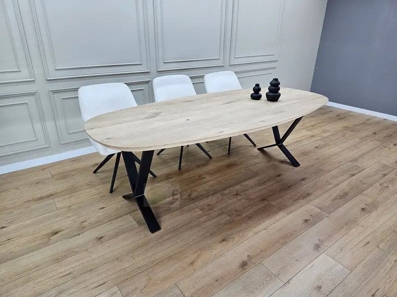 Foto 13 van Eiken deens ovale tafel eettafel MAATWERK Eikenhout