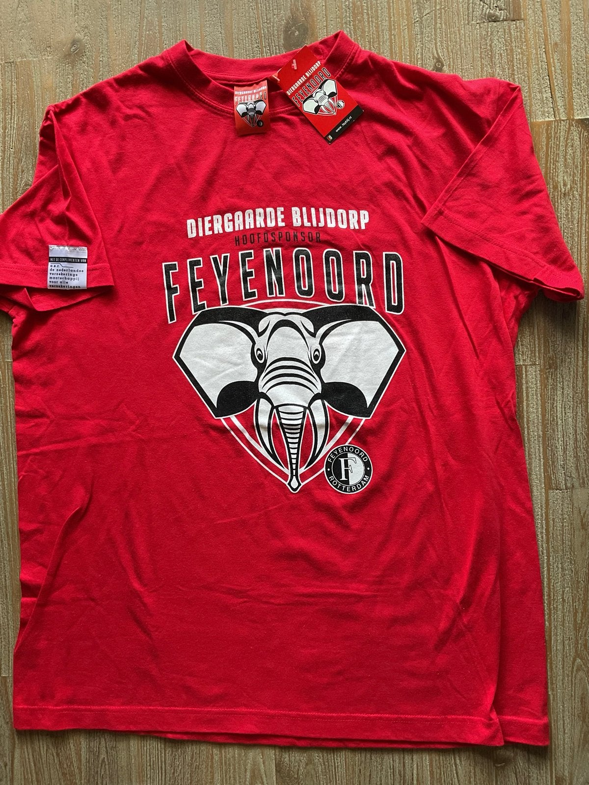 Feyenoord T-shirt Rood Maat M - Diergaarde Blijdorp, Ophalen of Verzenden, Nieuw, Maat 48/50 (M), Rood