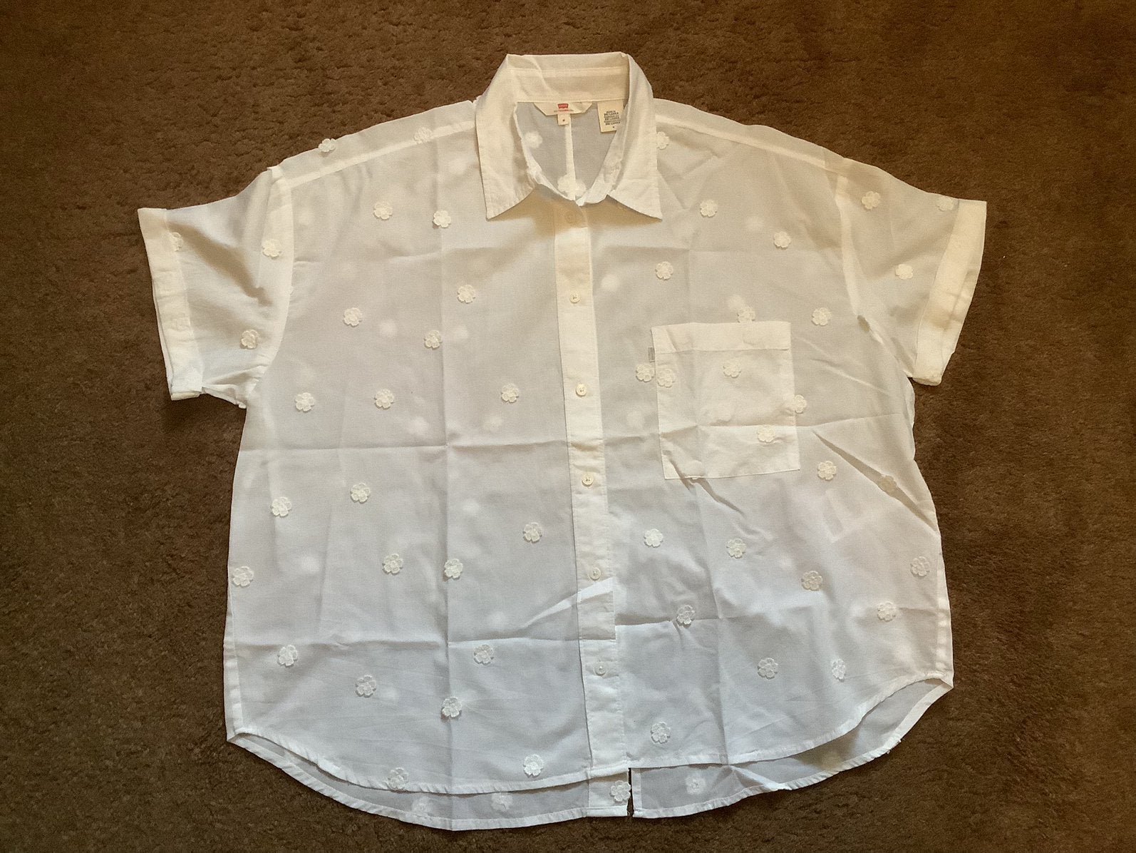 LEVI’S dames bloesje ( zgan, mt M), Kleding | Dames, Ophalen of Verzenden, Zo goed als nieuw, Maat 38/40 (M), Wit