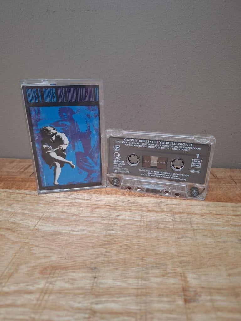 Guns N' Roses - Use Your Illusion II Cassette, Cd's en Dvd's, Cassettebandjes, Gebruikt, Origineel, Rock en Metal, 1 bandje, Ophalen of Verzenden
