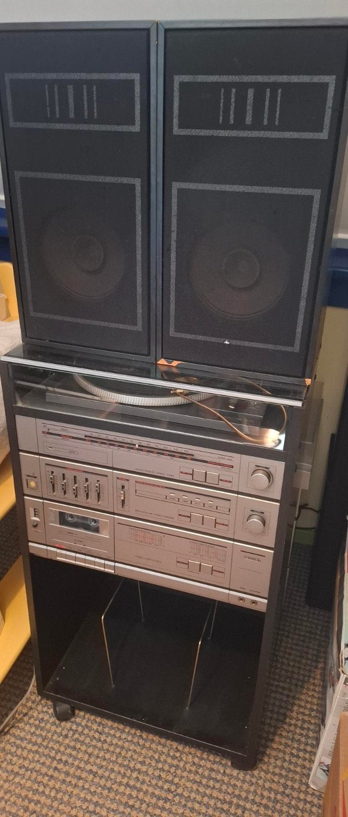 Vintage Erres Stereo Installatie met Speakers en Meubel, Ophalen