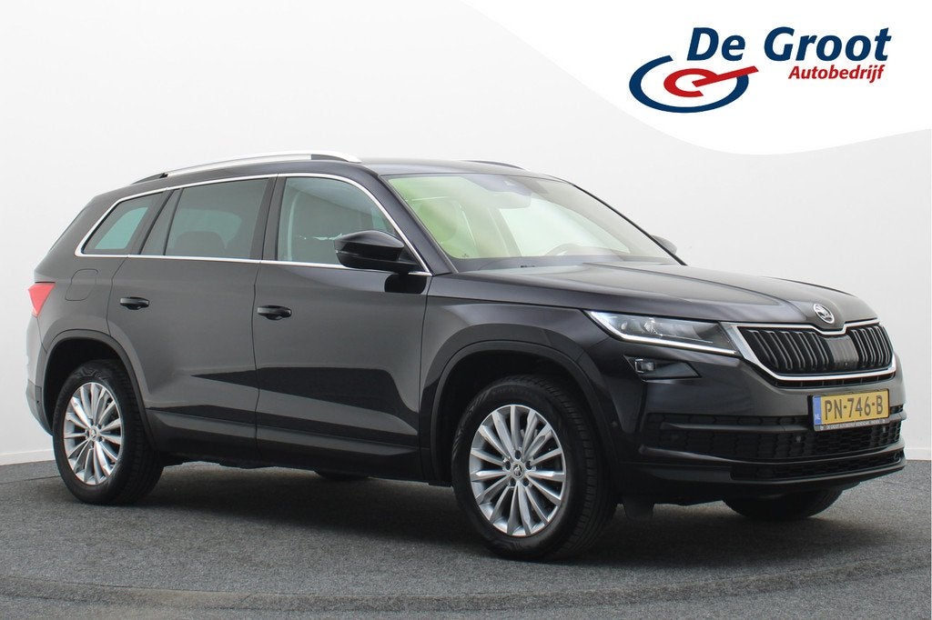 Skoda Kodiaq 1.4 TSI Style Business Leer, 360 Camera, Appl, Auto's, Skoda, Voorwielaandrijving, 4 cilinders, Zwart, Handgeschakeld