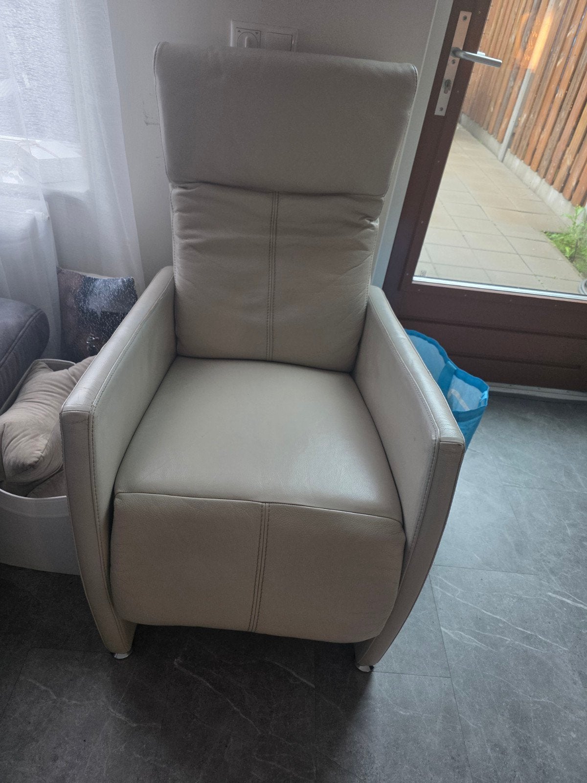 mooie leren Fauteil, defect GRATIS, Huis en Inrichting, Ophalen, Gebruikt, 75 tot 100 cm
