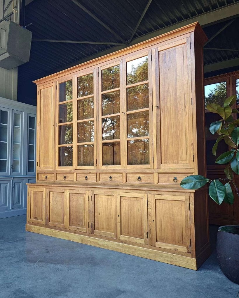 Prachtige grote winkelkast | Xxl teak Buffetkast #0932, Huis en Inrichting, Gebruikt, -, 200 cm of meer, -
