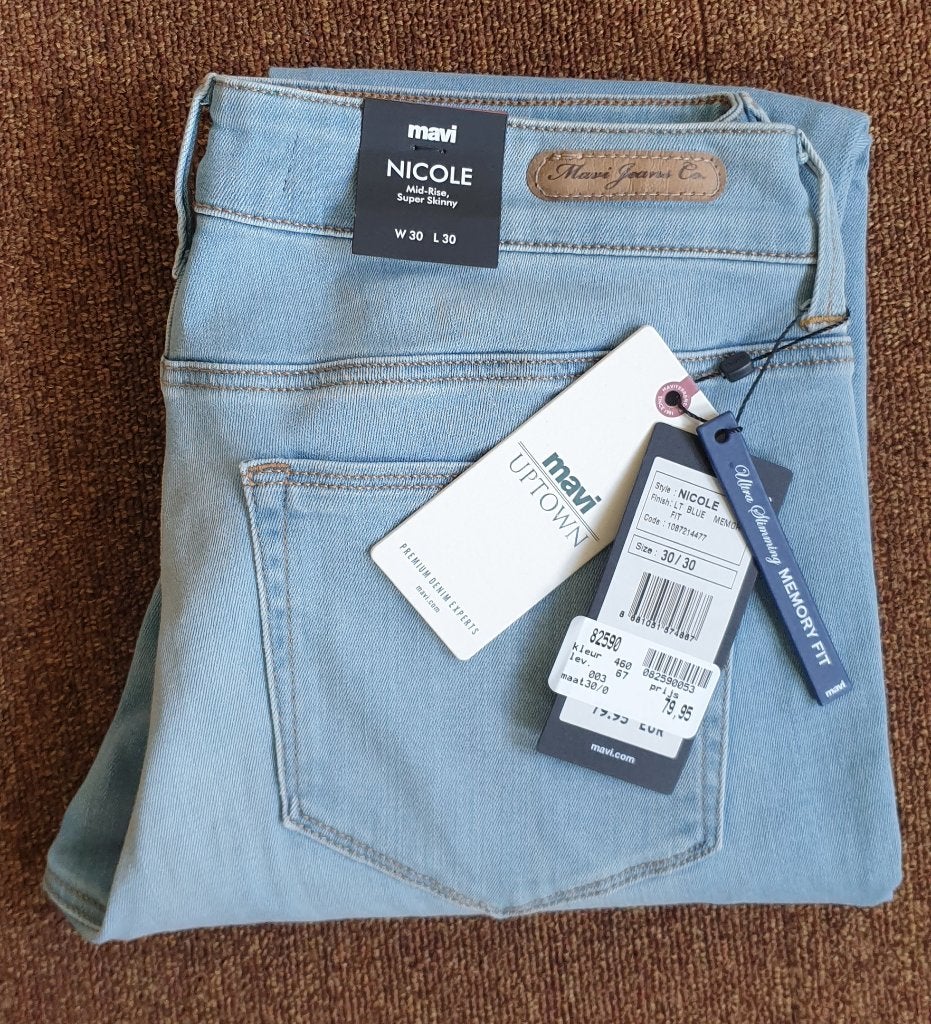 Mavi Nicole spijkerbroek nieuw 30 30, Blauw, Nieuw, Ophalen of Verzenden, W30 - W32 (confectie 38/40)