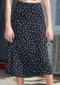 Brandy Melville Rita rok zwart-wit bloemenprint, Verzenden, Zwart, Zo goed als nieuw, Maat 34 (XS) of kleiner