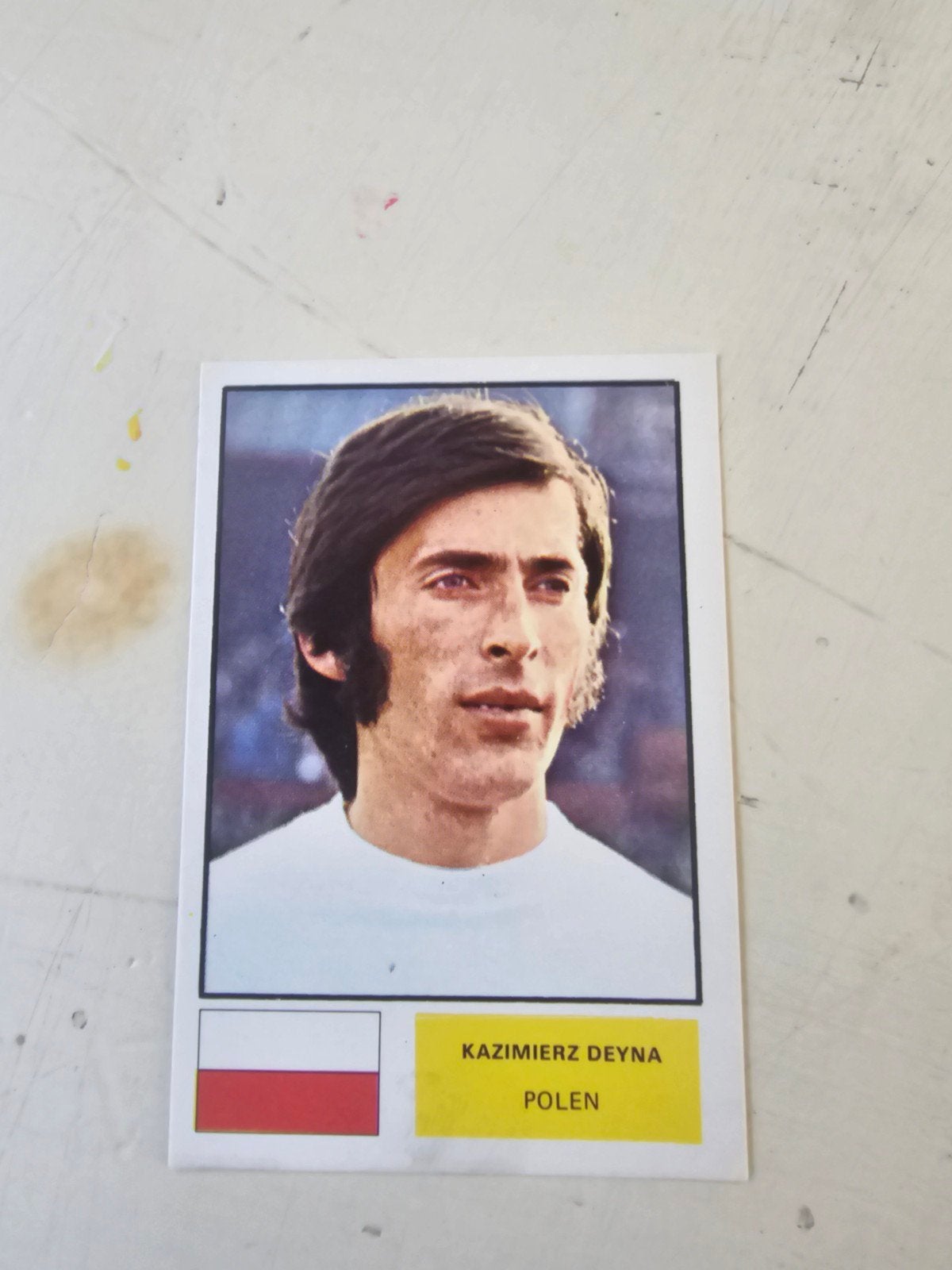 Kazimierz Deyna Polen Voetbal Plaatje 1974, Verzamelen, Ophalen of Verzenden, Gebruikt, Buitenlandse clubs, Poster, Plaatje of Sticker