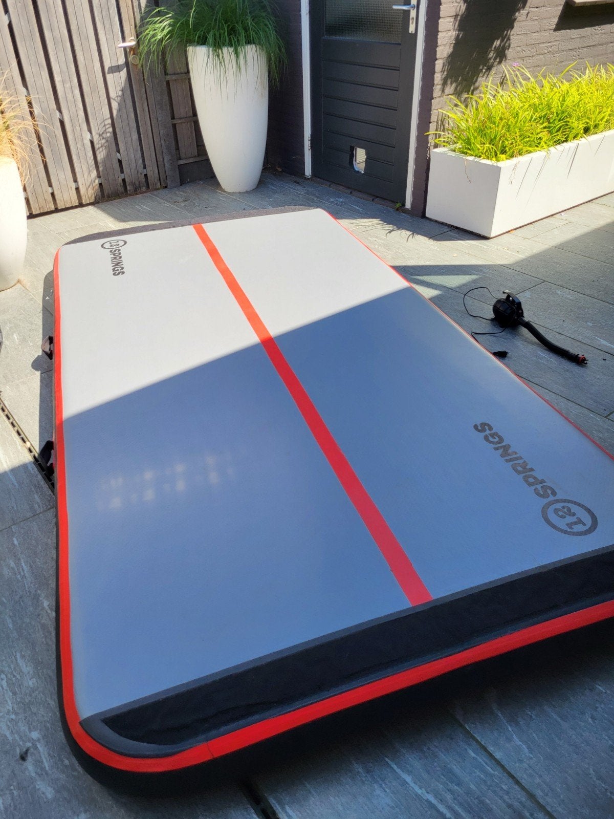 airtrack 12springs, 3m x 1,5 m x 15 cm, EXTRA BREED! zgan!, Sport en Fitness, Turnen, Ophalen, Zo goed als nieuw, Grijs, Materiaal