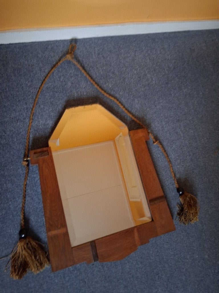 oude spiegel, Antiek en Kunst, Ophalen, Rechthoekig