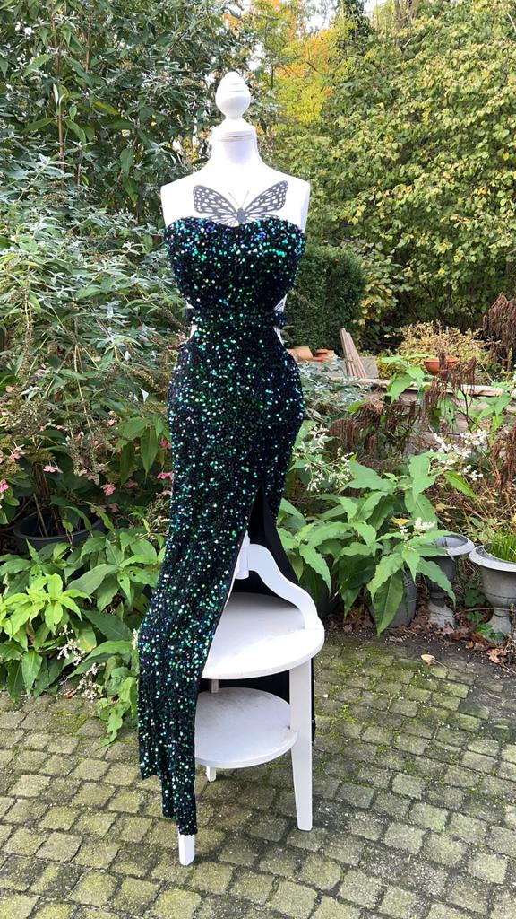 Gala jurk pailletten - Nieuw!, Kleding | Dames, Gelegenheidskleding, Ophalen of Verzenden, Nieuw, Groen, Galajurk