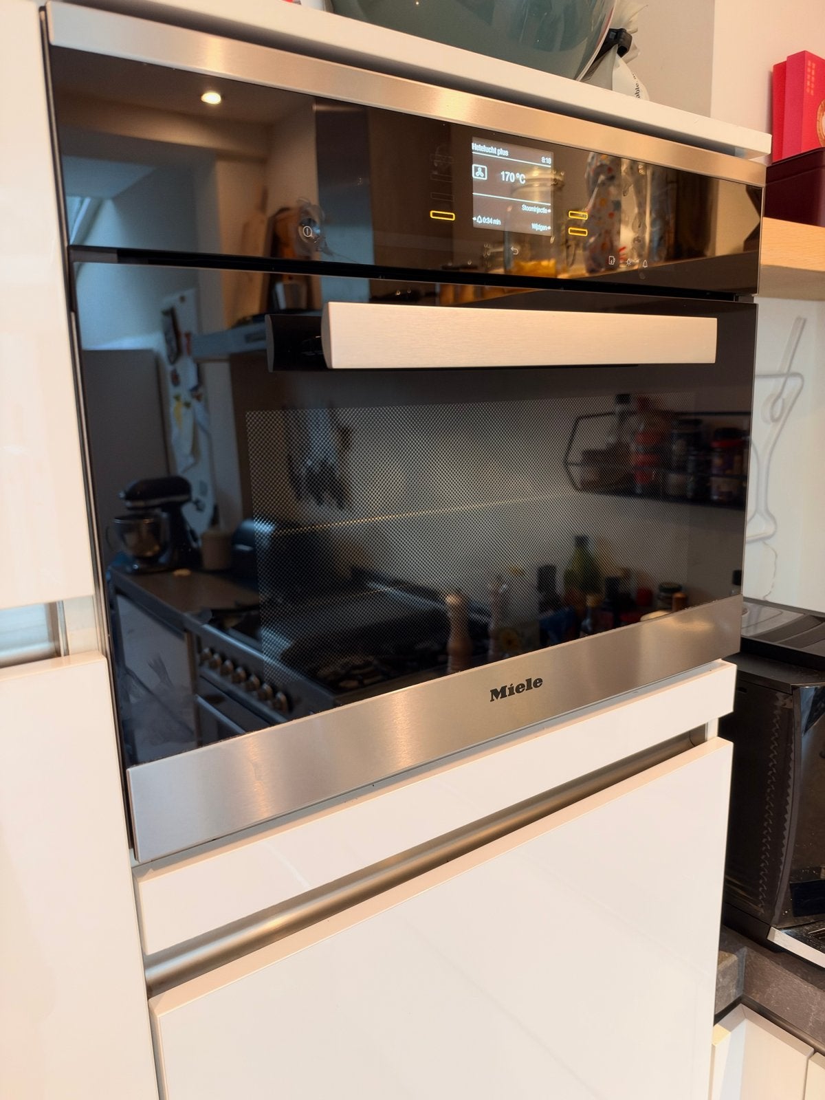 Miele Inbouw Combi-oven - Zo goed als nieuw, Witgoed en Apparatuur, 45 tot 50 cm, Hete lucht, Ophalen of Verzenden, Inbouw