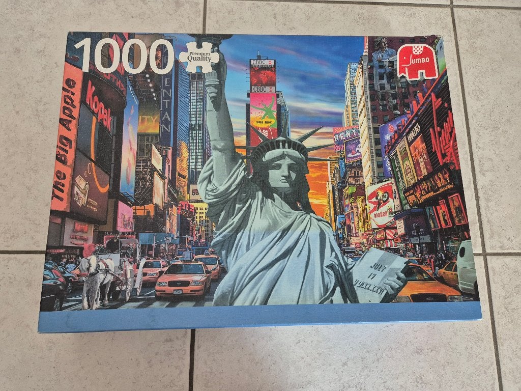 Puzzel – new york city – jumbo – 1000 stukjes, Ophalen of Verzenden, 500 t/m 1500 stukjes, Zo goed als nieuw, Legpuzzel