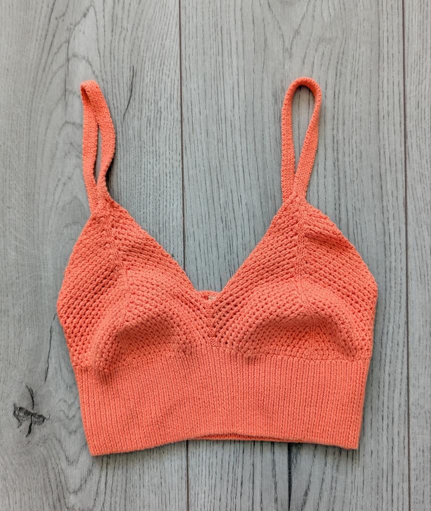 Urban Outfitters gebreide crop top L, Maat 42/44 (L), Nieuw, Oranje, Ophalen of Verzenden
