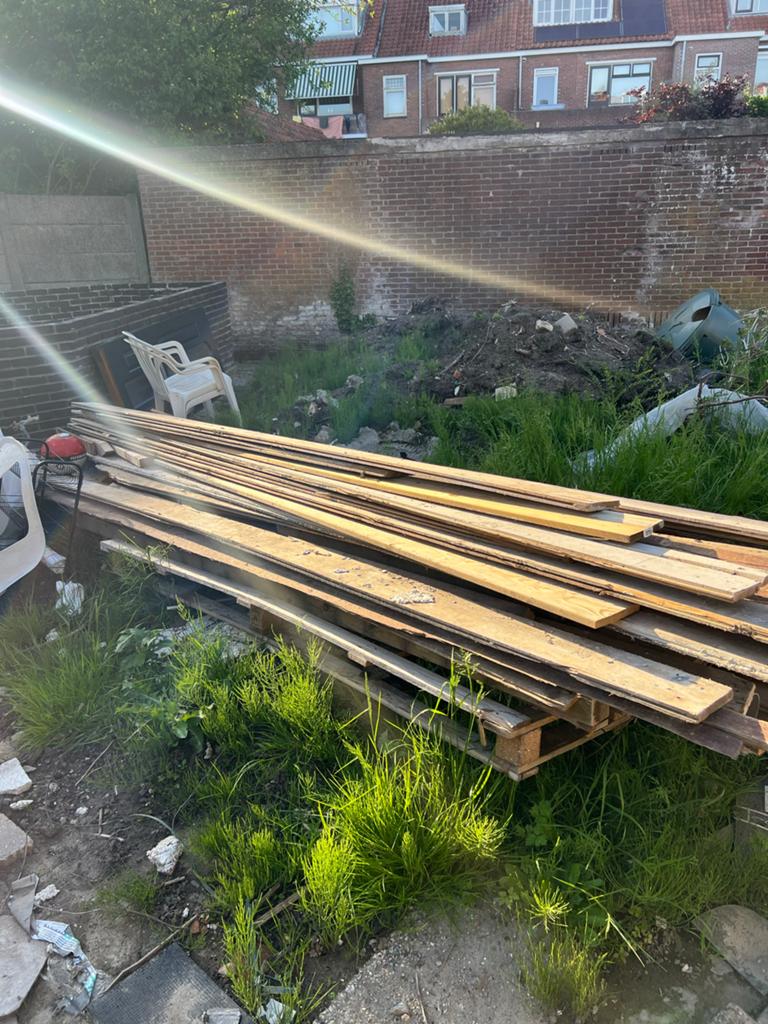 Betonnen schuttingpalen en houtwerk, Ophalen, Gebruikt, 25 tot 50 mm, 300 cm of meer
