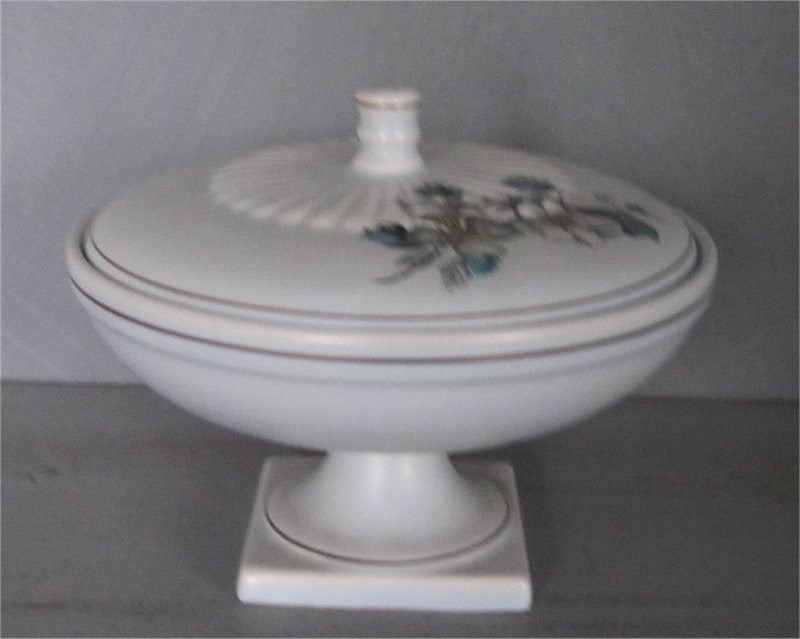 Flora Gouda - Holland plateel bonbonnière op voet - retro, Antiek en Kunst, Ophalen of Verzenden
