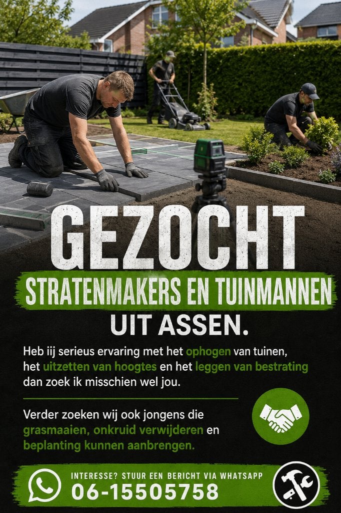 Stratenmakers en tuinmannen GEZOCHT.., Tuinontwerp