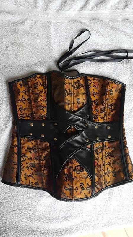 Corset met nepleren detail en rits als zijsluiting, Verzenden, Gebruikt, Bovenkleding