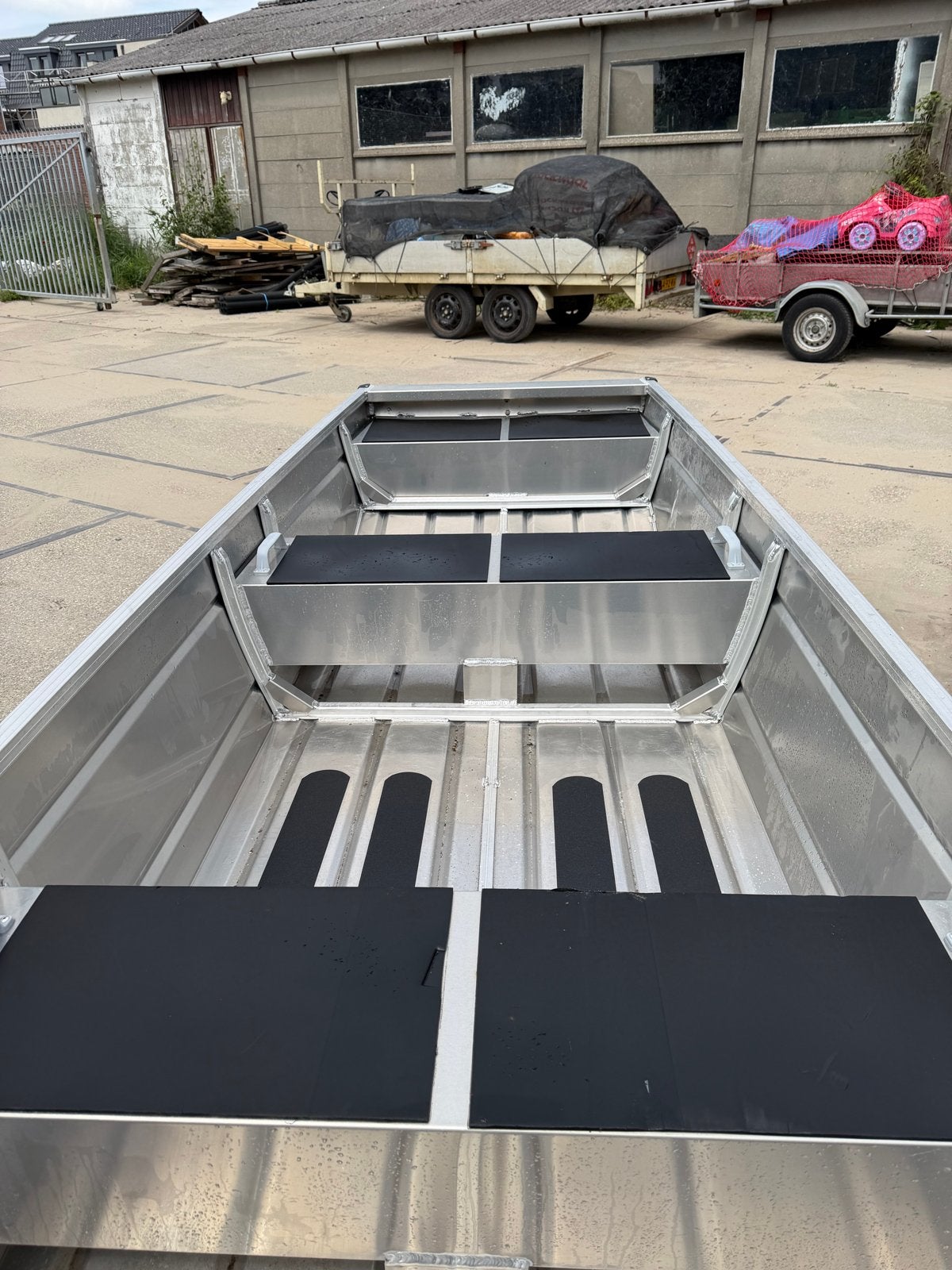 Qwest f330 aluminium platbodem boot, met of zonder motor, Watersport en Boten, Ophalen, Overige merken, Buitenboordmotor, Aluminium