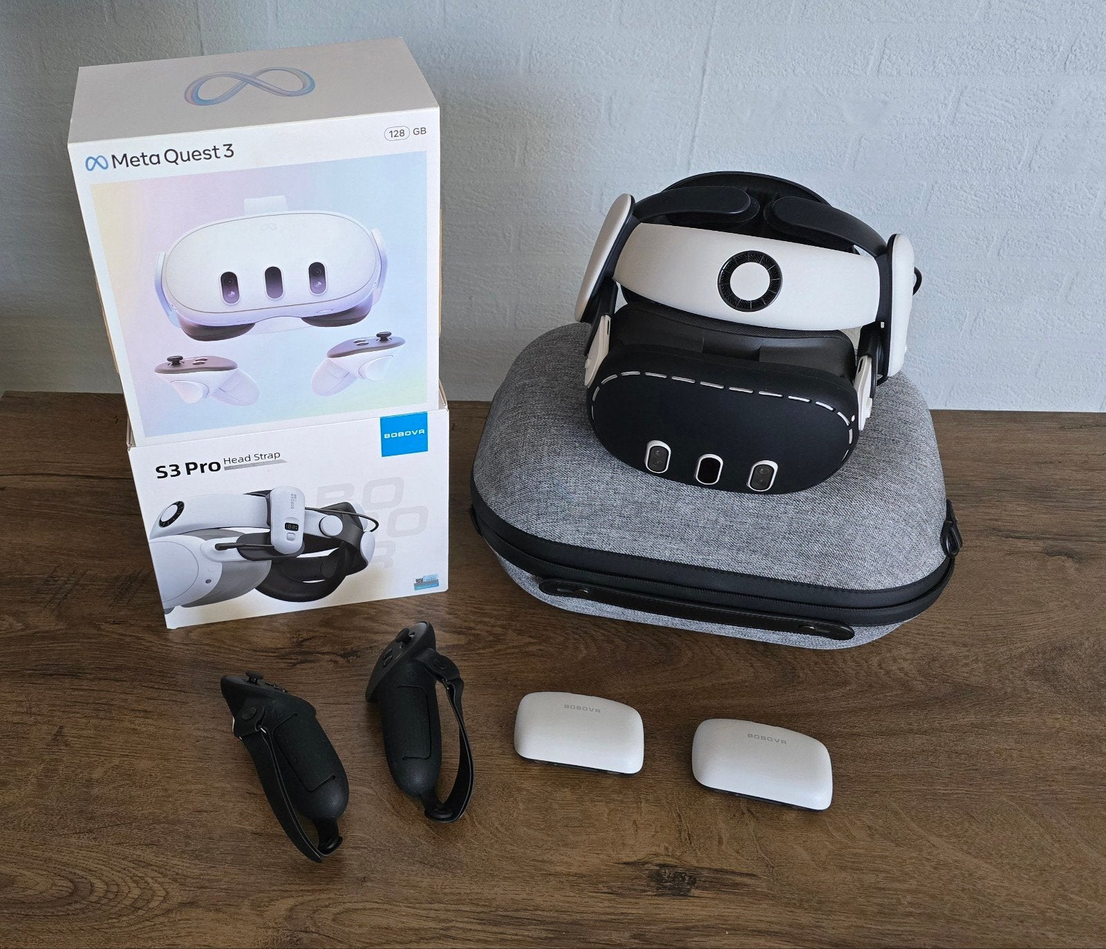 Meta Quest 3 (128GB) + BOBOVR S3 Pro & Accessoires, Ophalen, Zo goed als nieuw, VR-bril, Overige platformen