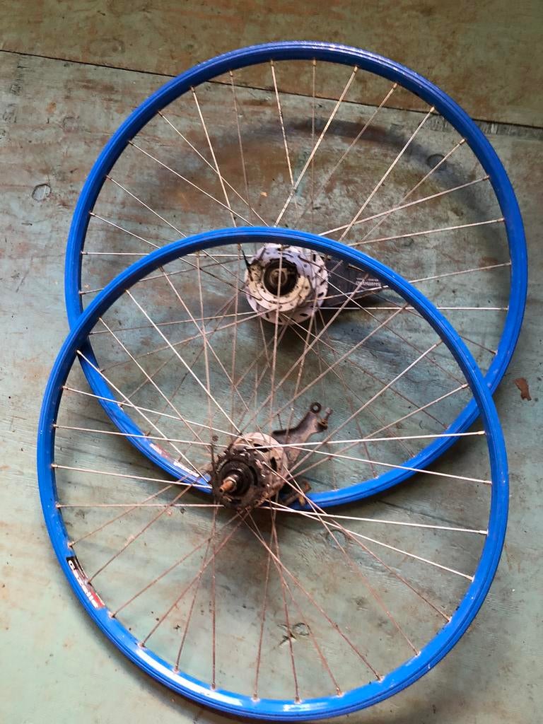 Set wielen 28 inch, Fietsen en Brommers, Fietsonderdelen, Ophalen, Gebruikt, Aluminium