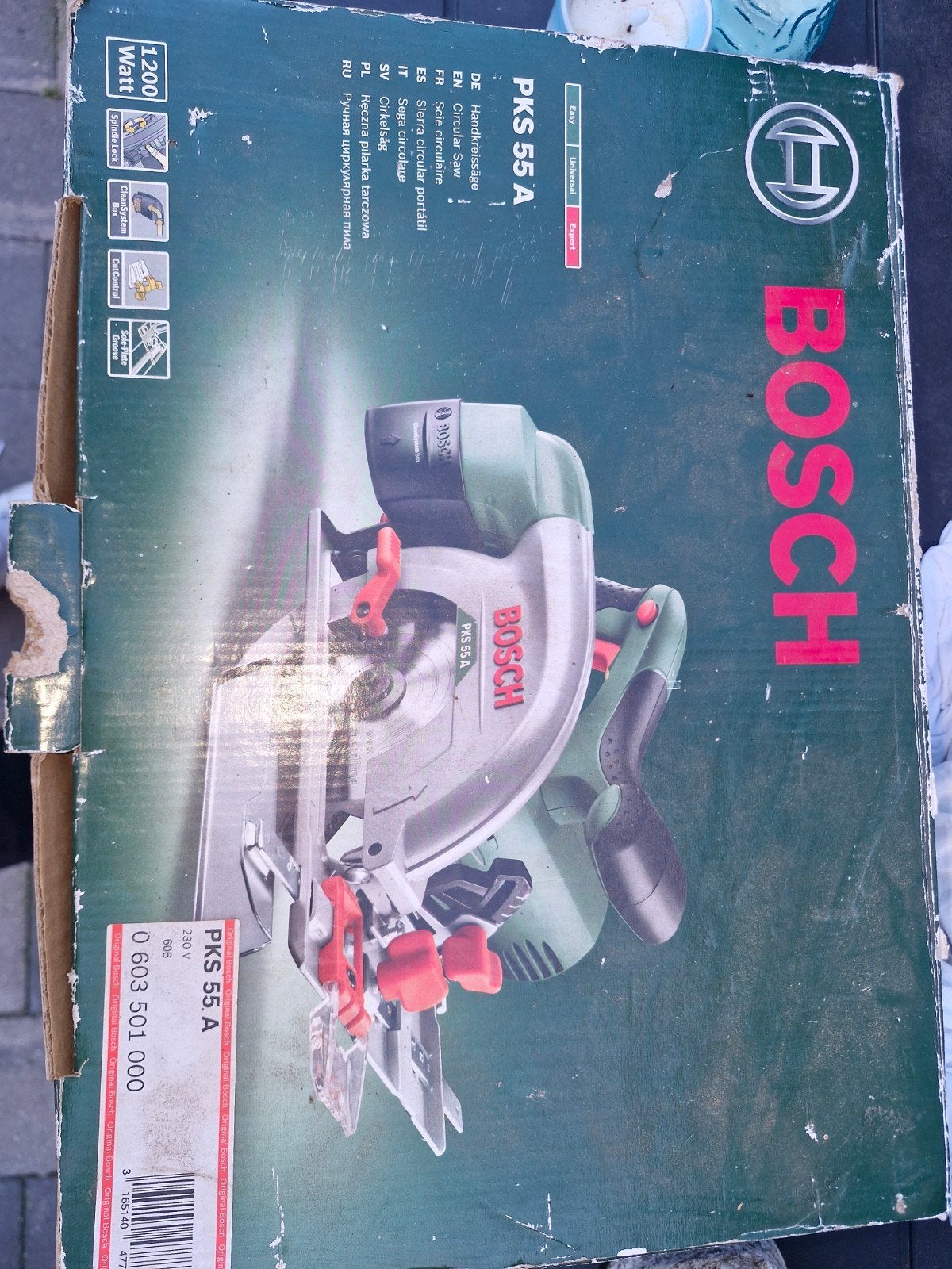Bosch PKS 55 A Cirkelzaag - Krachtige en Betrouwbaar, Gebruikt, Cirkelzaag, Ophalen of Verzenden, 30 tot 70 mm