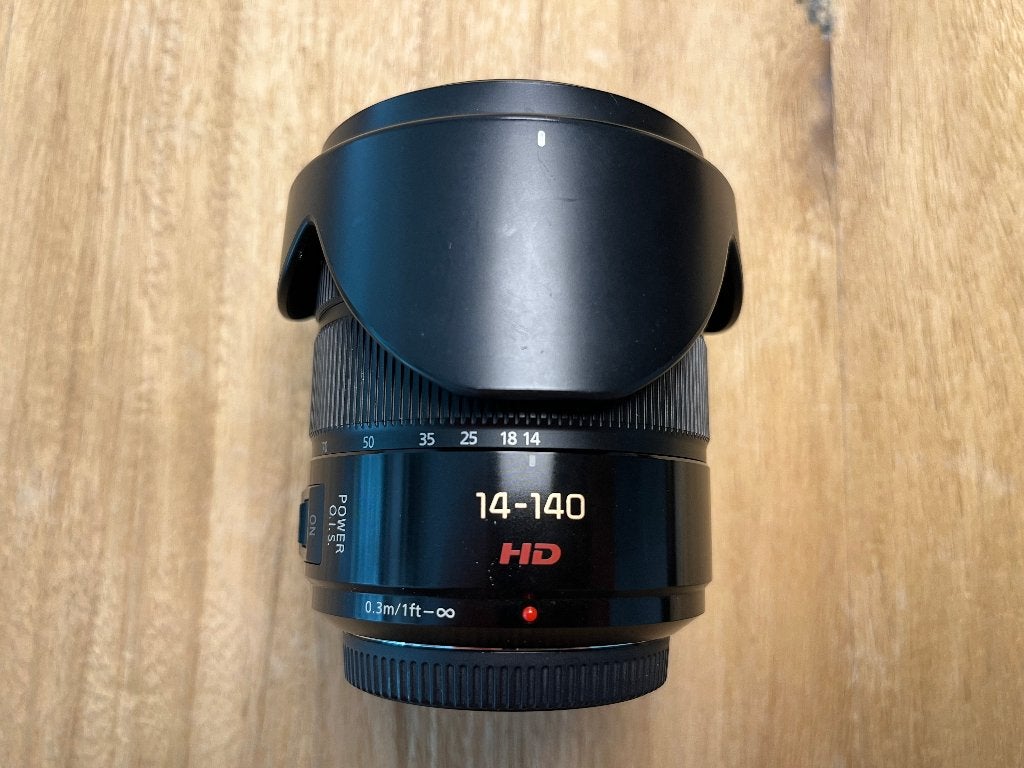 Panasonic Lumix 14-140 f3.5 - f5.6, Gebruikt, Micro Four Thirds, Handmatige focus, Telelens