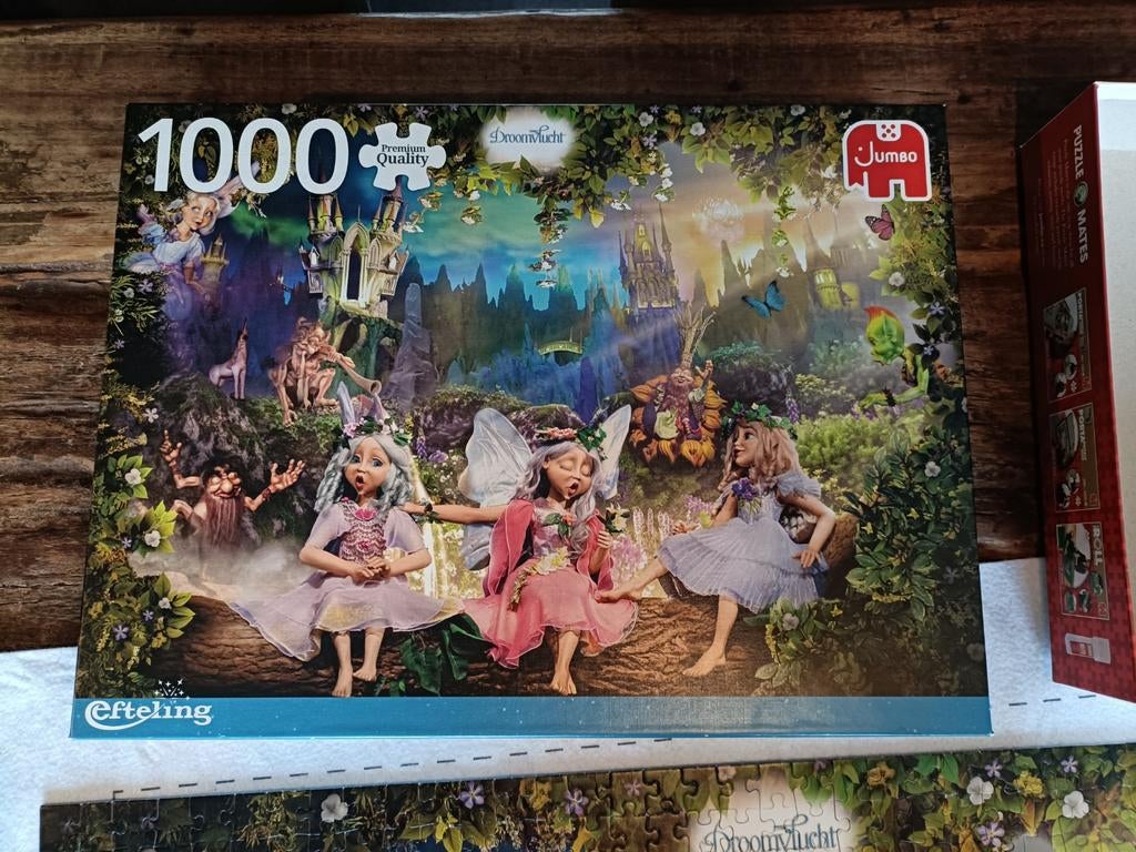 Jumbo Efteling Droomvlucht Legpuzzel 1000 stukjes, Ophalen of Verzenden, 500 t/m 1500 stukjes, Zo goed als nieuw, Legpuzzel