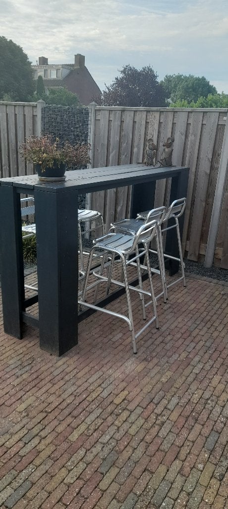 Bartafel met 5 krukken, Ophalen, Gebruikt