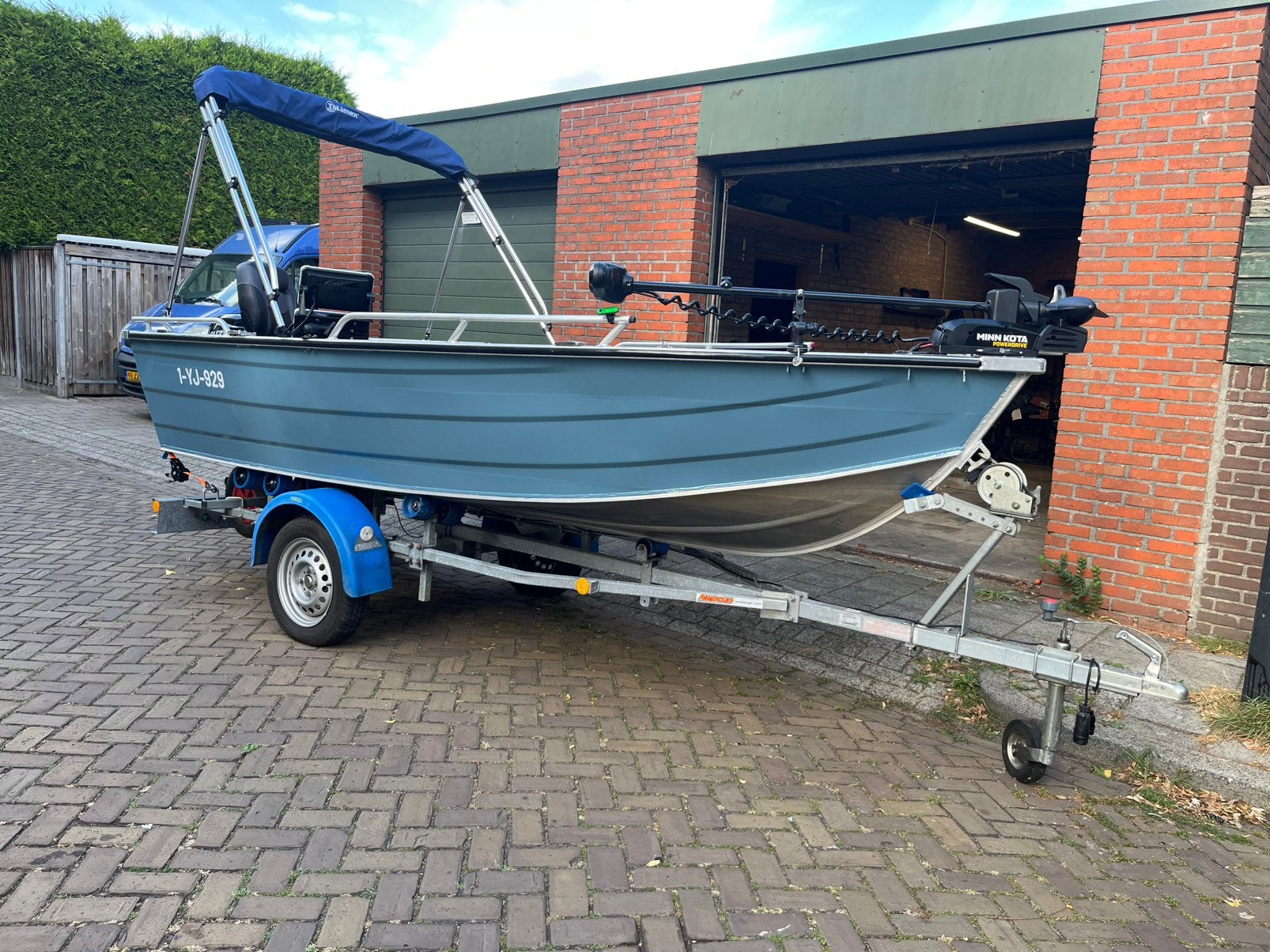 Qwest R400 complete visboot, Suzuki 20 + trailer, Ophalen, 4 m, Aluminium, Zo goed als nieuw