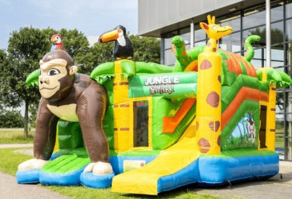Springkussen multiplay Safari te huur, huren, Ophalen of Verzenden, Zo goed als nieuw, Verjaardag