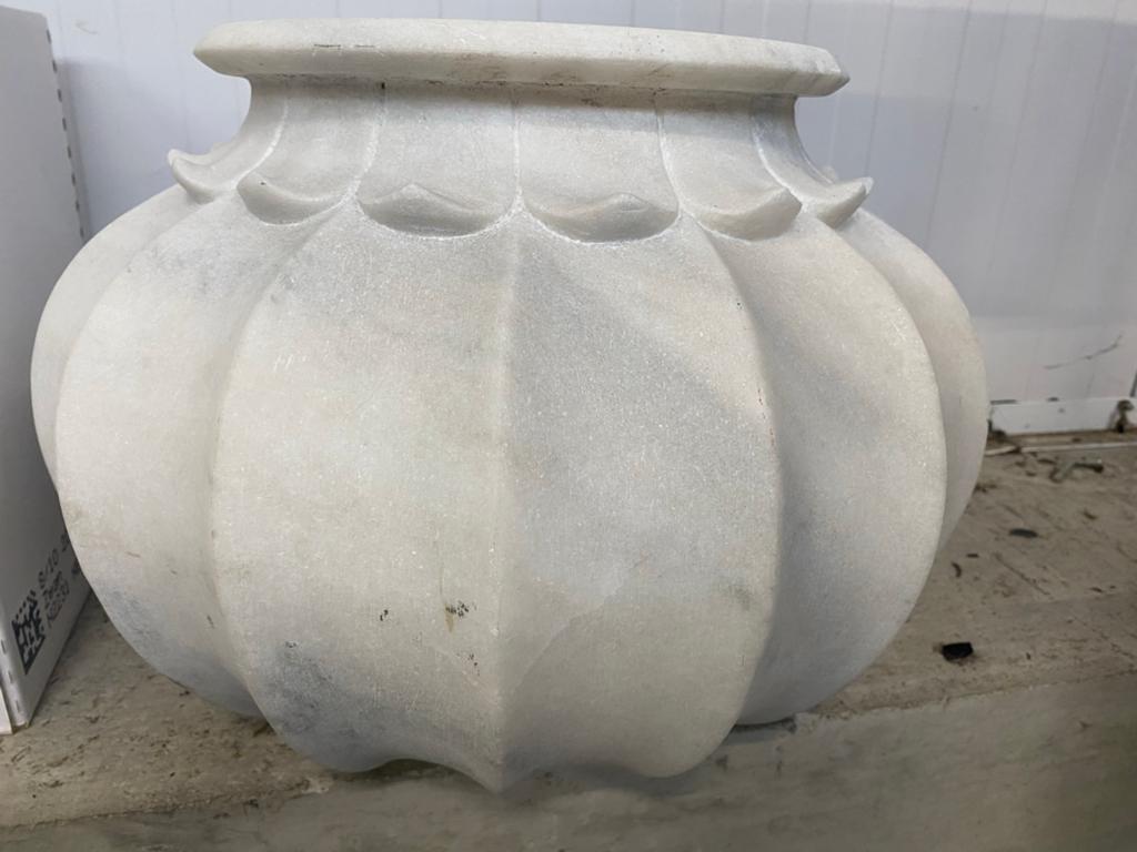 Zware Marmeren Stenen Pot - Uniek Decoratiestuk, Ophalen