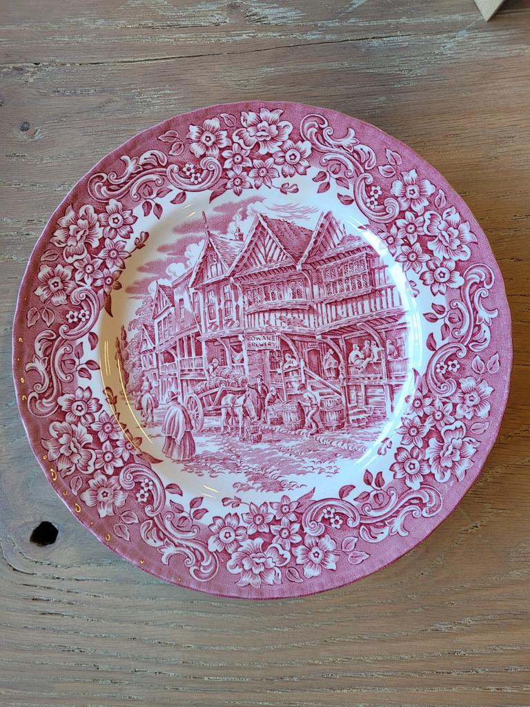 Royal Tudore Ware plat bord, Engeland, Mellor, Ophalen of Verzenden, Zo goed als nieuw