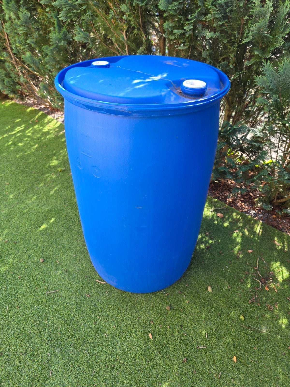 Blauwe kunststof regenton/vat, Tuin en Terras, Ophalen, Kunststof, Gebruikt, Minder dan 60 cm