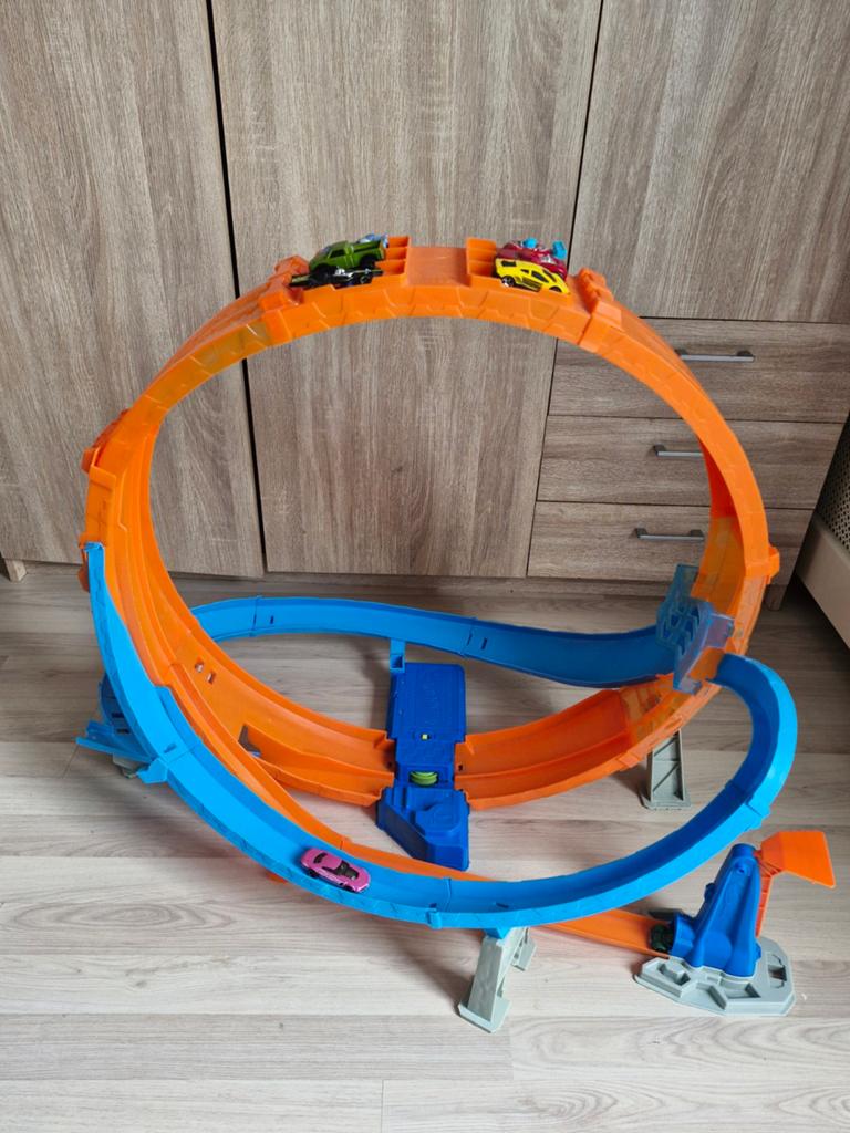 Hot Wheels Racebaan met Looping en Lanceerder, Ophalen of Verzenden, Hot Wheels, Met looping, Elektrisch