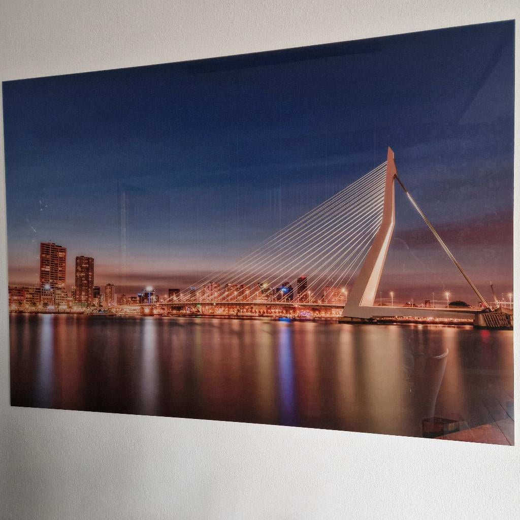 Erasmusbrug Rotterdam, Huis en Inrichting, Woonaccessoires | Schilderijen, Tekeningen en Foto's, Ophalen, Oorspronkelijke maker