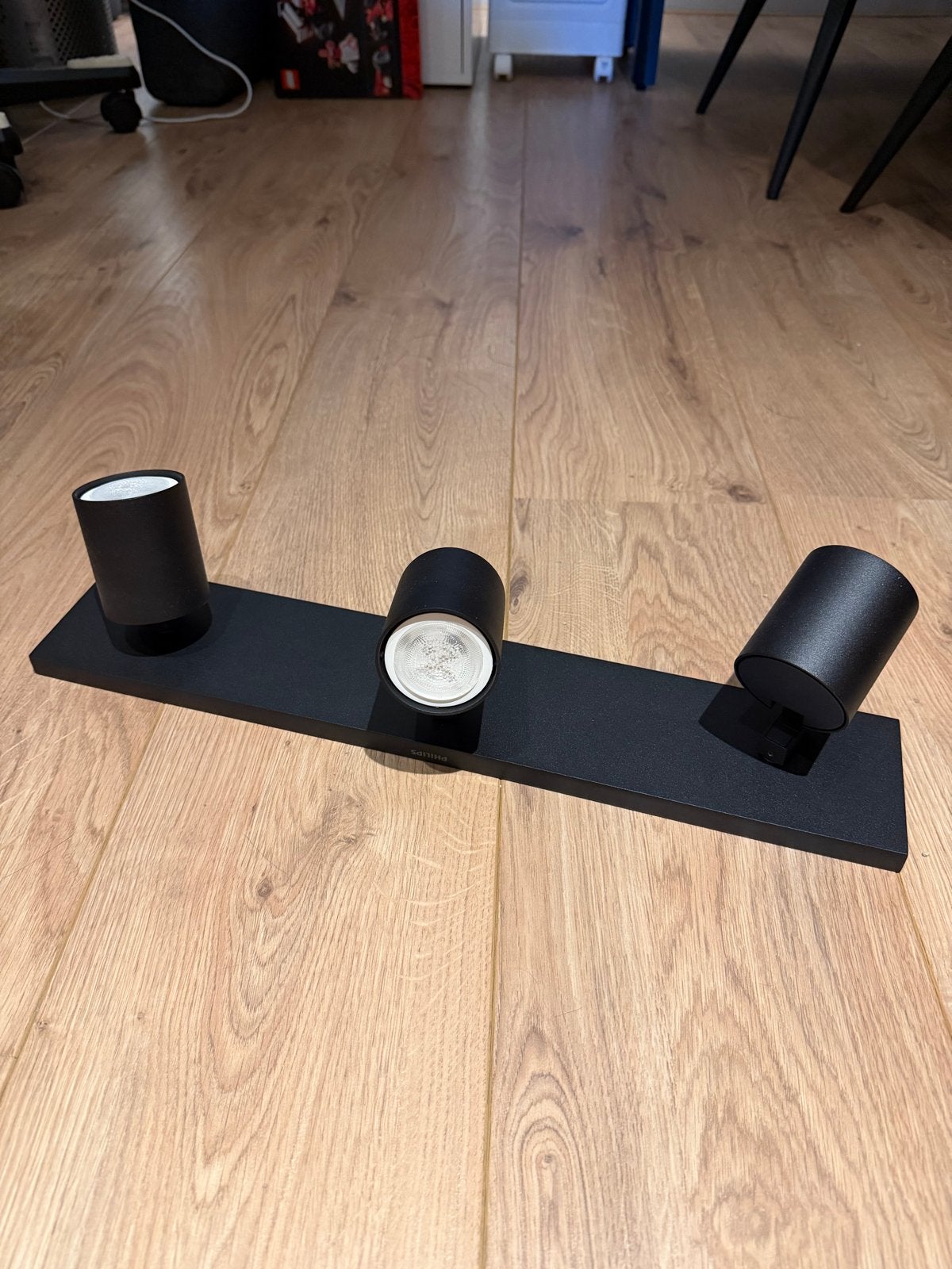 Philips Hue Runner met 3 spots in zwart, Gebruikt, GU10, Ophalen of Verzenden, LED