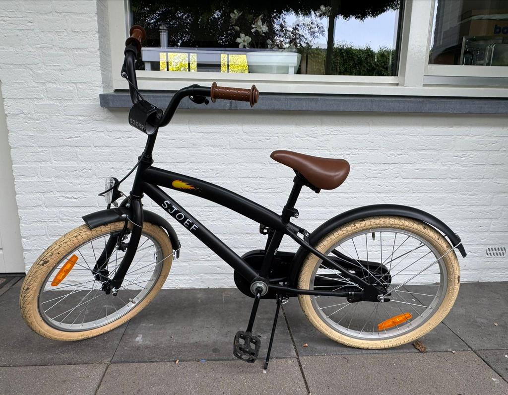 SJOEF Cruise Jongensfiets 20 inch - Mat Zwart, Ophalen of Verzenden
