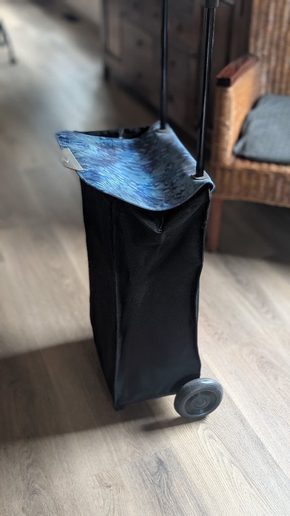 Donkerblauwe Boodschappen Trolley - Z.G.A.N., Ophalen, Uitschuifbare handgreep, 30 cm of meer, Blauw