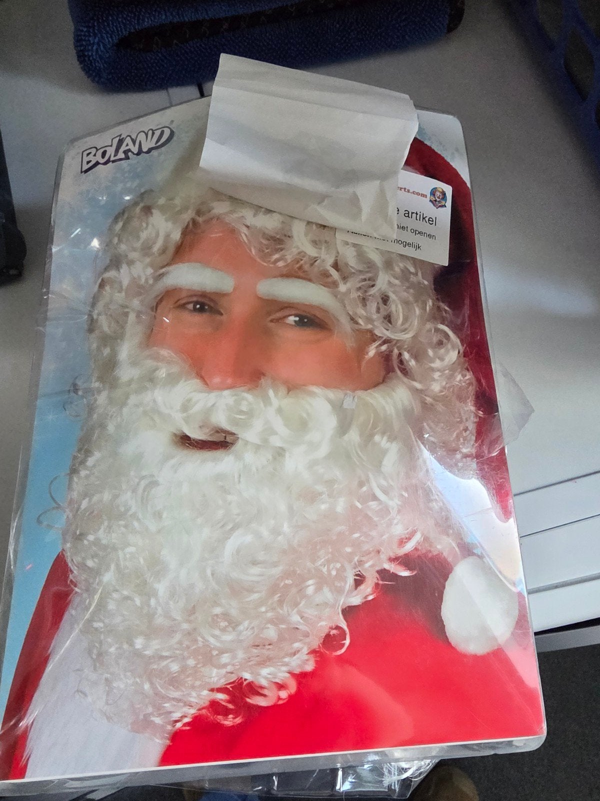 Kerstman pruik en baard set - zo goed als nieuw, Ophalen of Verzenden, Zo goed als nieuw, Toneelattributen of Onderdelen