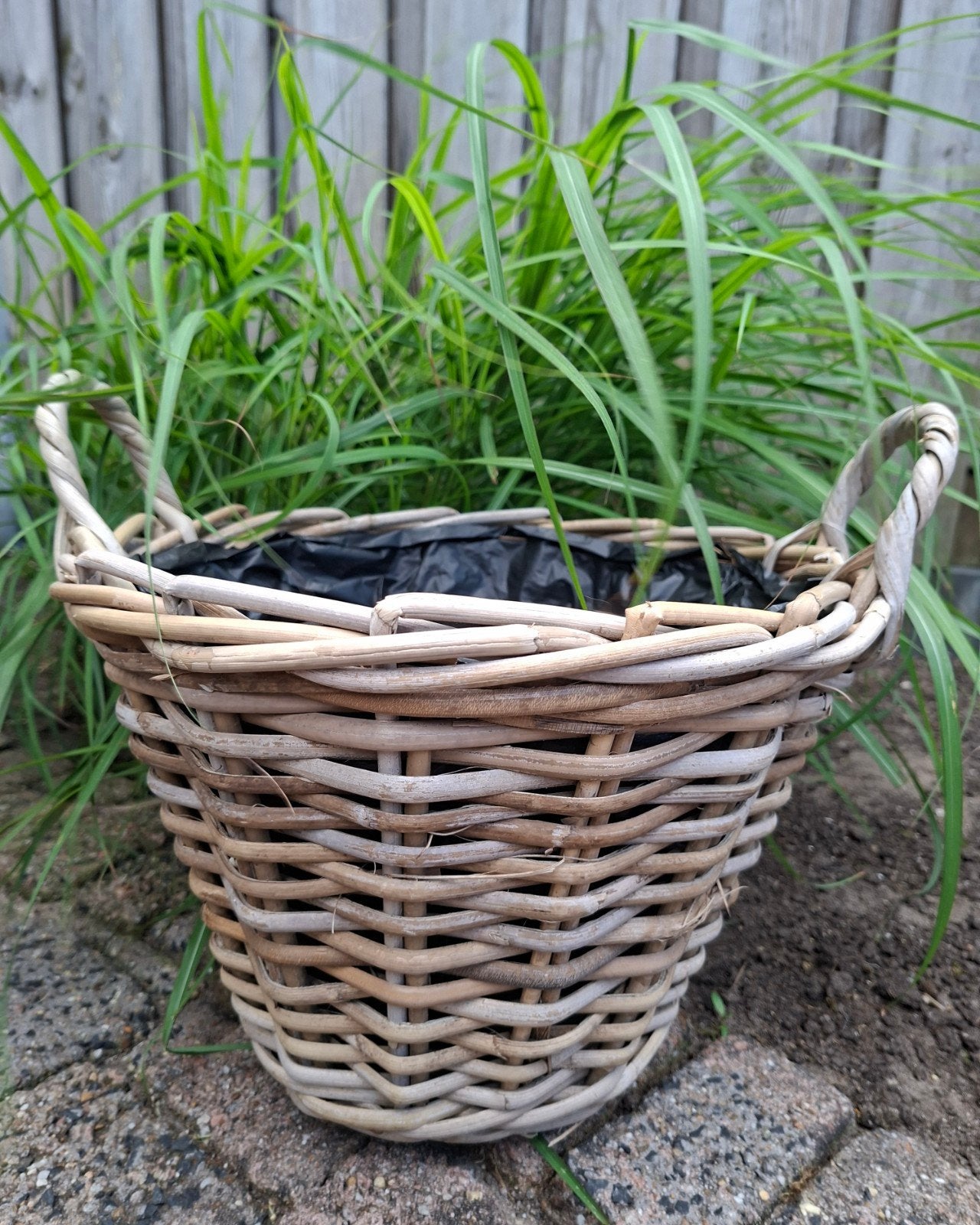 Rotan mand Tuinmand riet plantenmand H25 basket, Overige materialen, Minder dan 30 cm, Minder dan 60 cm, Rond