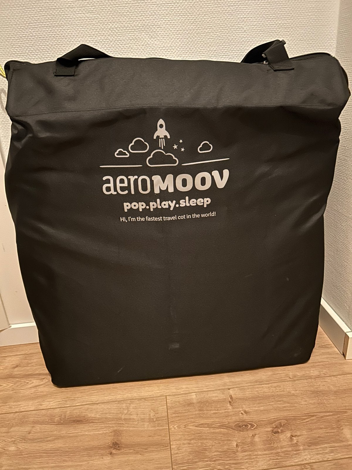 Aeromoov campingbedje / box grijs/zwart - Z.g.a.n., Ophalen, Zo goed als nieuw, Reisbedje