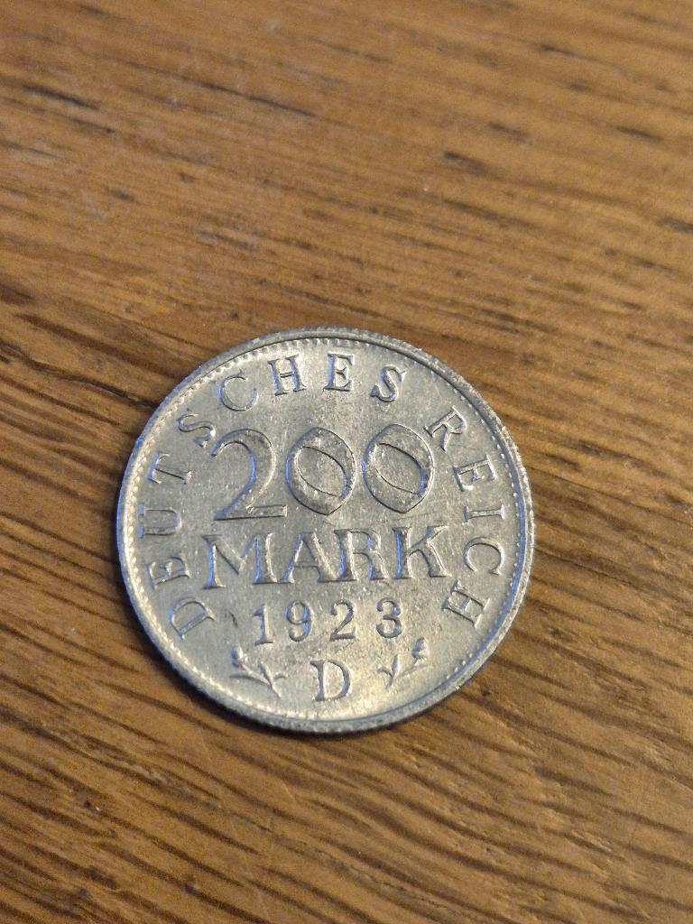 Duitsland - 200 Mark 1923 D, Postzegels en Munten, Verzenden, Duitsland, Losse munt