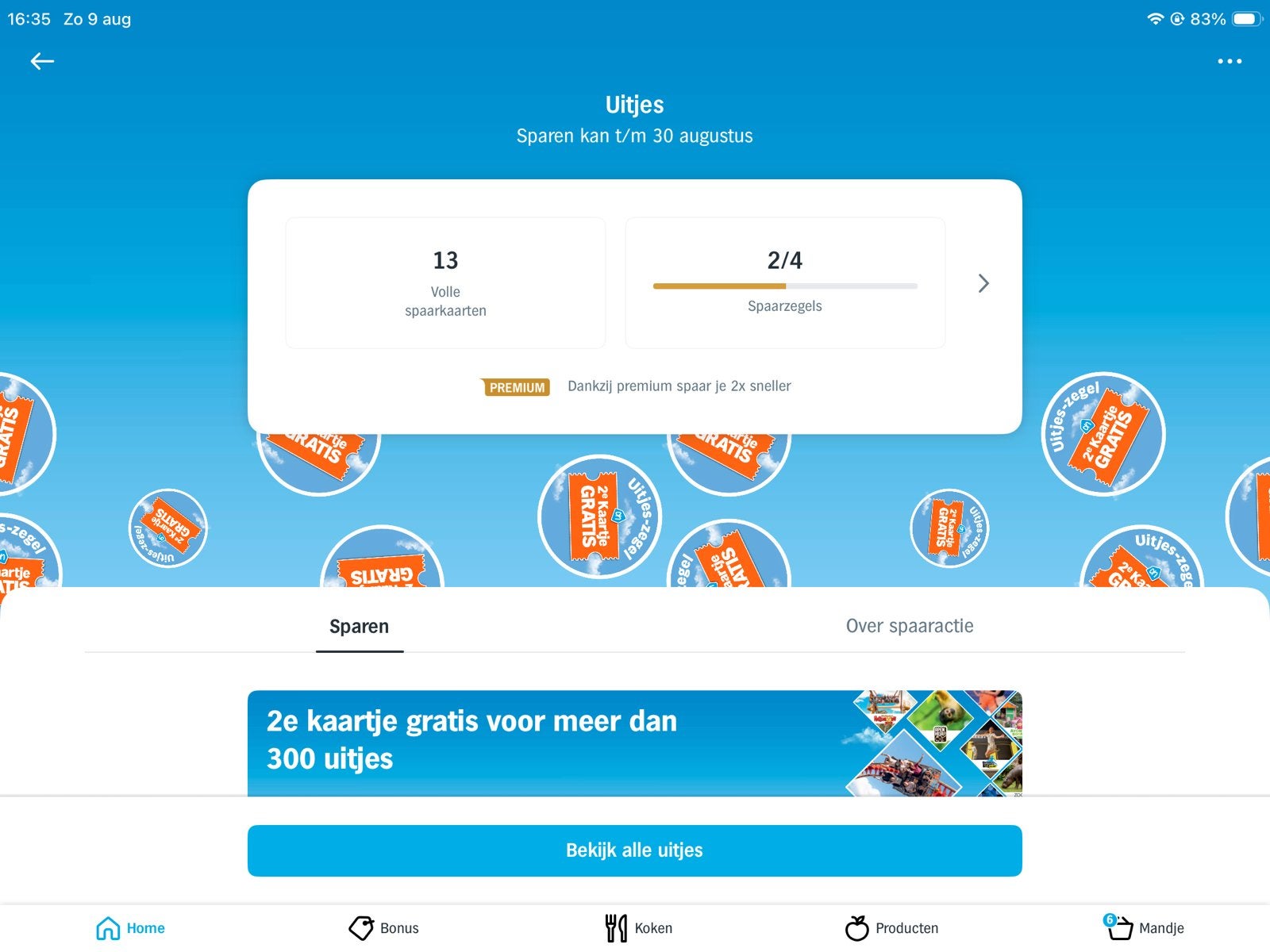 2e kaartjes gratis AH, Tickets en Kaartjes, Twee personen, Kortingskaart