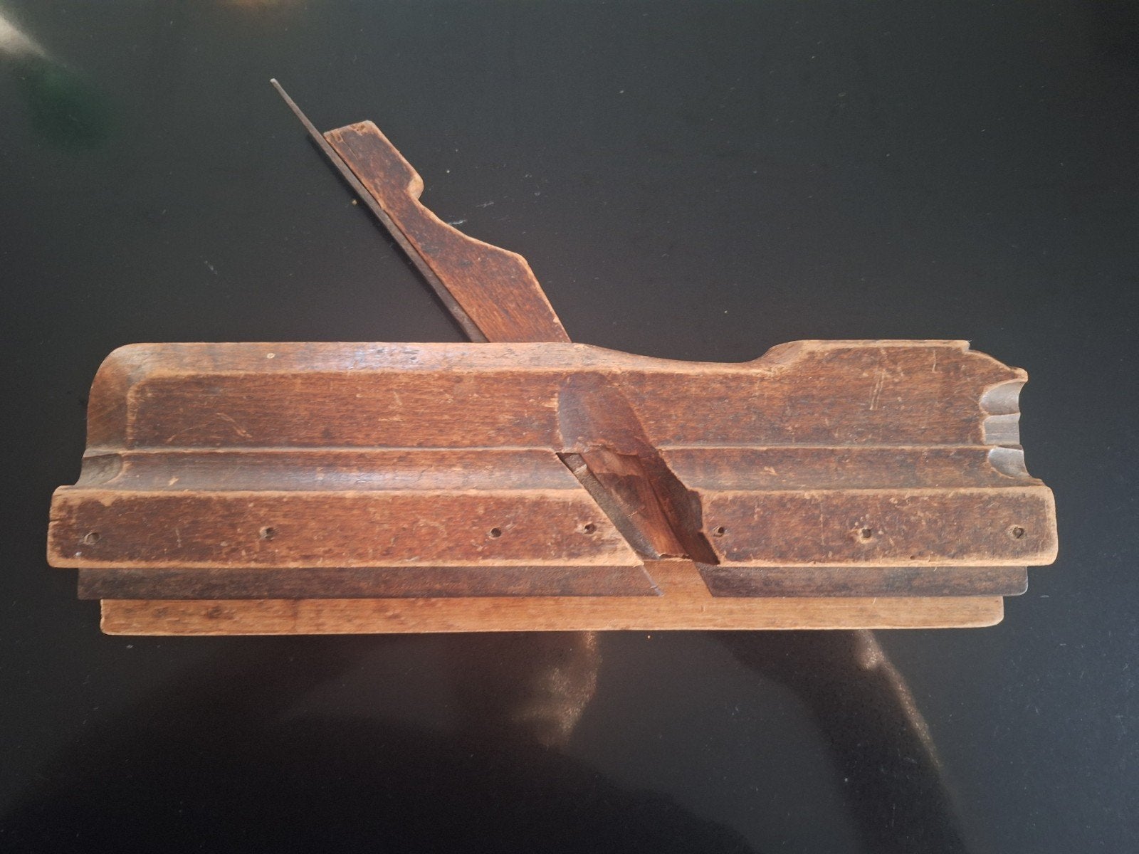 Antieke houten schaaf - Oude timmermansgereedschap, Ophalen of Verzenden