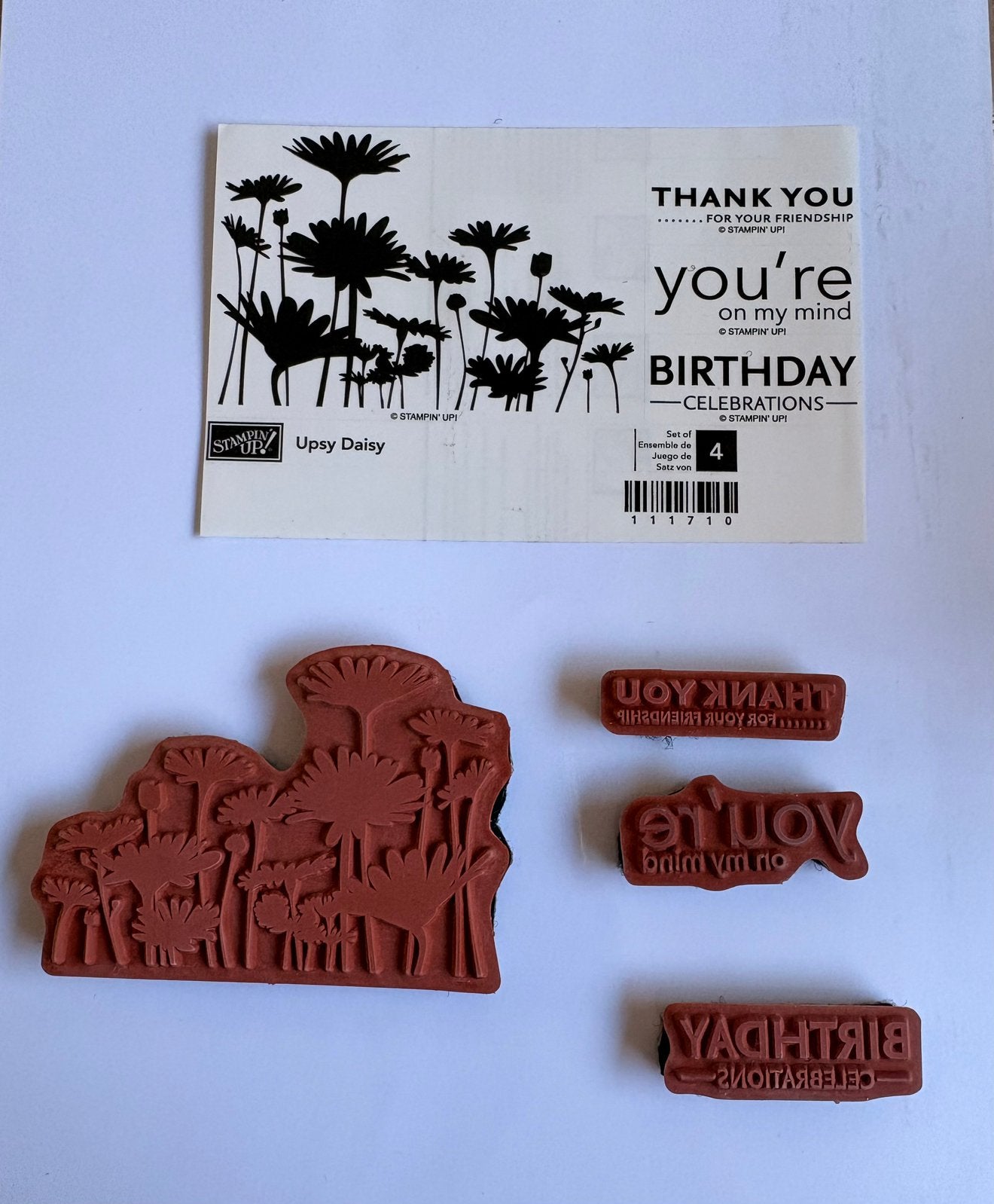 Stempel Stampin’Up set: Upsy Daisy, Verzenden, Zo goed als nieuw