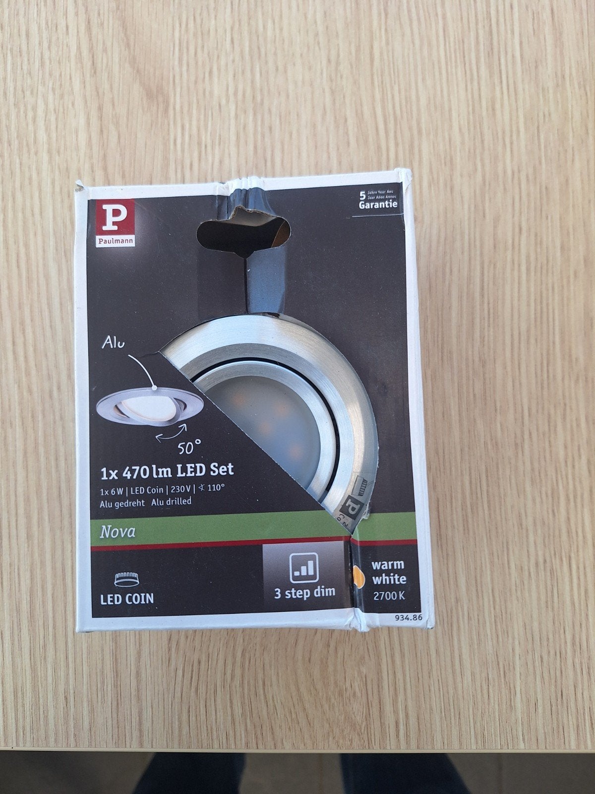 Paulmann Nova LED Inbouwspot Set - Warm Wit, Dimbaar, Led, Metaal of Aluminium, Nieuw, Ophalen of Verzenden