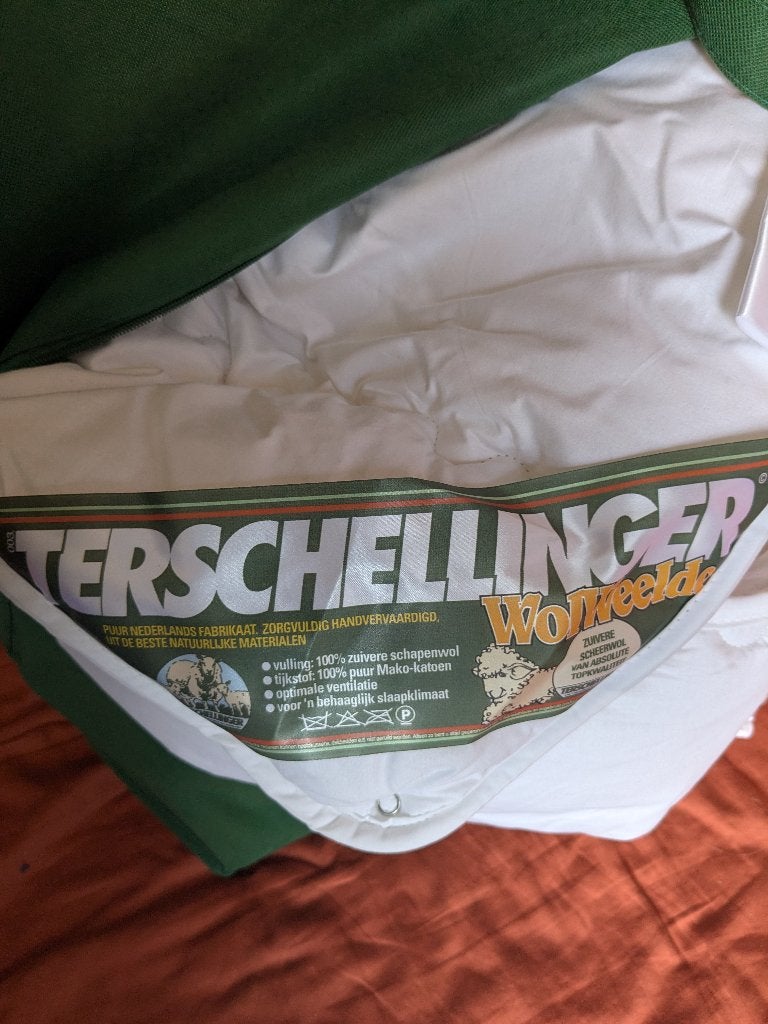 NIEUW Terschellinger wollen dekbed 240x220 cm, Ophalen, Ademend, Wit, Deken of Dekbed