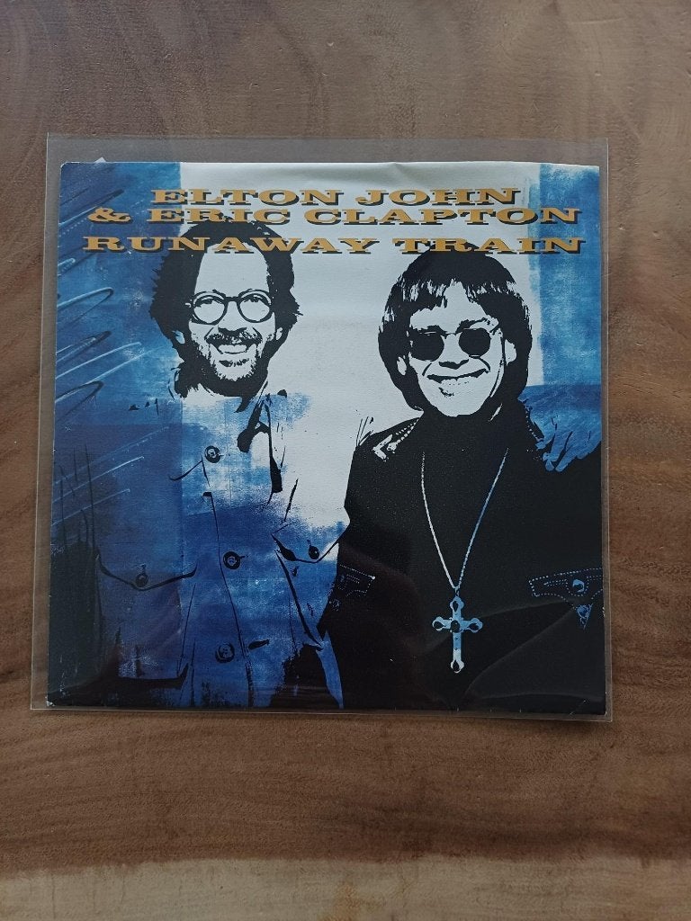 Elton John & Eric Clapton - Runaway Train - Vinyl - Single, Cd's en Dvd's, Vinyl Singles, LP, 7 inch, Ophalen of Verzenden, Zo goed als nieuw